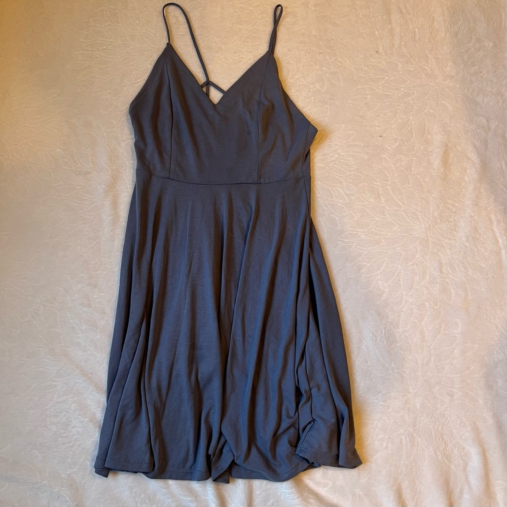 Blue Crossback Mini Dress